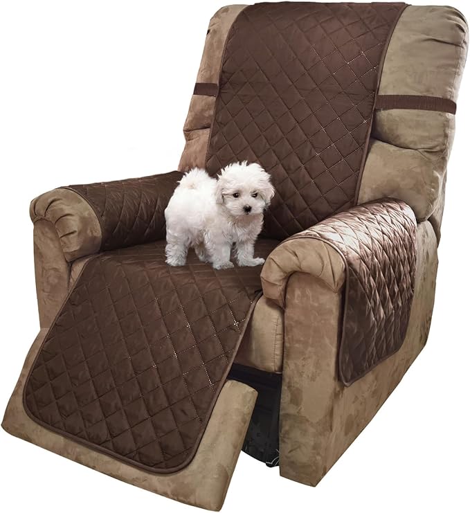 U-NICE HOME Reversible Recliner Chair Covers, Chocolate/Taupe | 28''Recliner by U-NICEHOME
