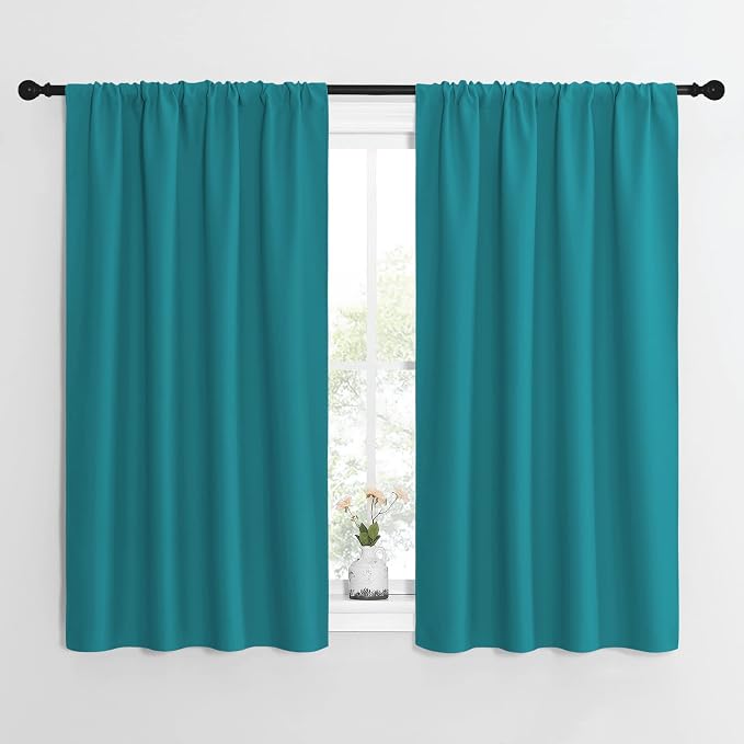 NICETOWN Peacock Blue Blackout Curtains Panels by NICETOWN