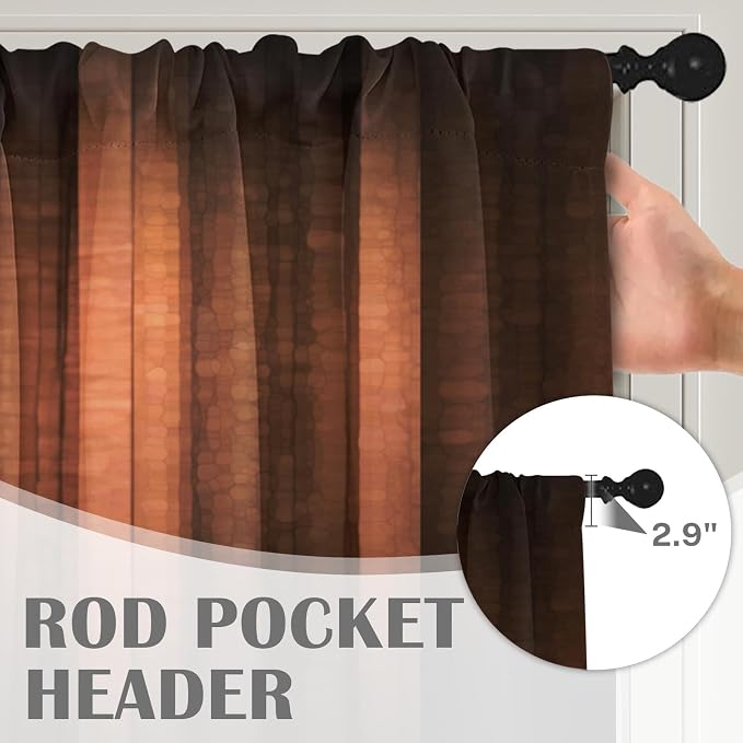 Emvency 2 Pack Valances Window Treatments, 52x18 Inch Rod Pocket Valances - Image 5
