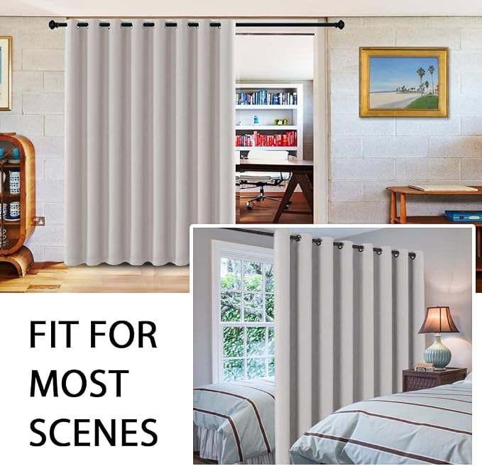 H.VERSAILTEX Blackout Curtains for Sliding Glass Door Room Divider Curtains - Image 2