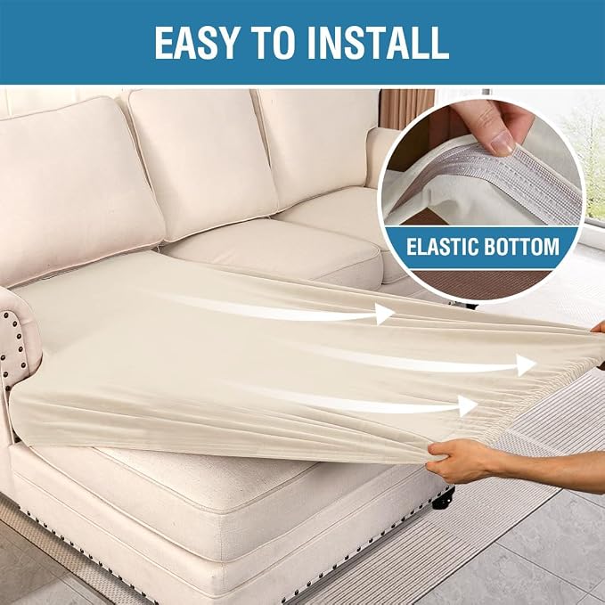 H.VERSAILTEX Velvet Stretch Individual Chaise Cover Sectional Couch Covers - Image 6