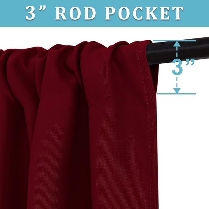 RYB HOME Blackout Curtains for Bedroom Living Room 63 inches Long, Thermal - Image 4