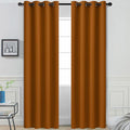 Yakamok Burnt Orange Curtains 84 Inches Length Blackout Curtain by Yakamok
