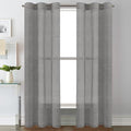 H.VERSAILTEX Linen Curtains Nickel Grommet Natural Linen Semi-Sheer Curtains 2 by HVERSAILTEX