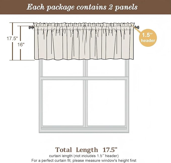 Chyhomenyc Taupe Blackout Valances - Image 3