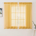 MIULEE 2 Panels Solid Color Sheer Window Curtains Elegant Window Voile Fall by MIULEE