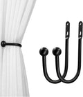 VRSS Wall Mount Curtain Tiebacks Drapery Holdbacks Curtain Holdback Hooks 6" L by VRSS