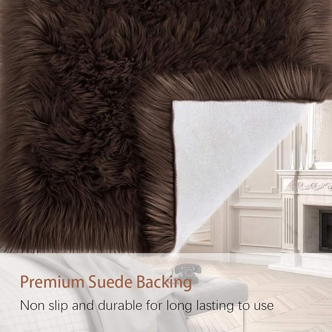 LOCHAS Soft Fluffy Faux Fur Rugs - Image 3