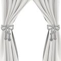 4 Pcs Hand Woven Curtain Tiebacks No Drilling by Apipi