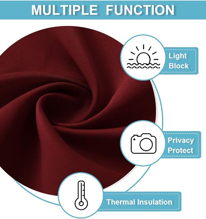 RYB HOME Extra Wide Blackout Curtains - Image 6
