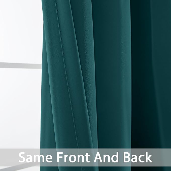 Yakamok Blackout Curtains for Bedroom 2 Panels Set Thermal Insulated Room - Image 4