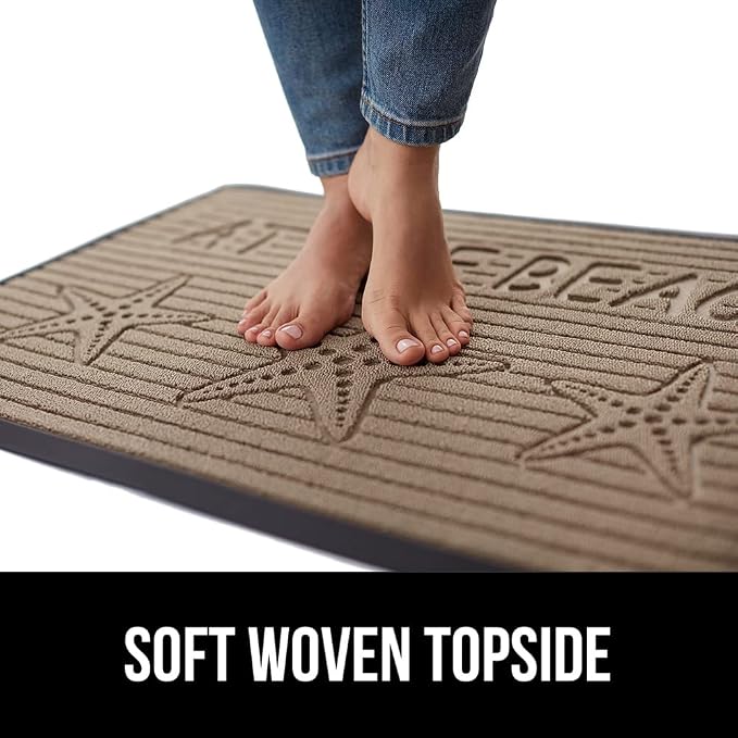 GORILLA GRIP 100% Waterproof All-Season WeatherMAX Doormat US Designed Natural - Image 7