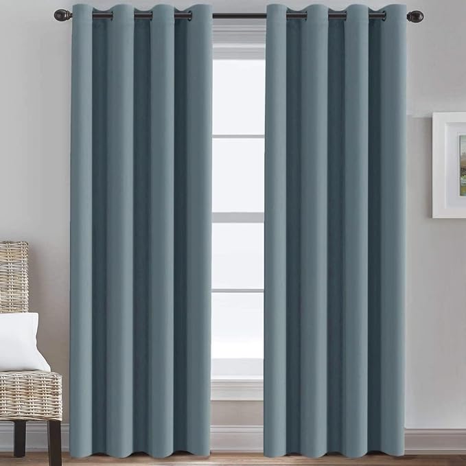 H.VERSAILTEX Blue Curtains/Drapes Blackout by HVERSAILTEX