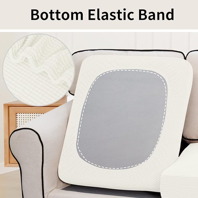 Easy-Going Stretch Individual Loveseat Couch Cushion Cover Sofa Cushion - Image 4
