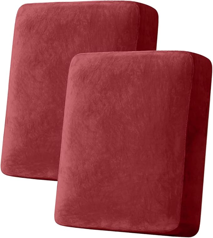 Couch Cover Stretch Velvet Sofa Cushion Cover 2-Piece by Taque