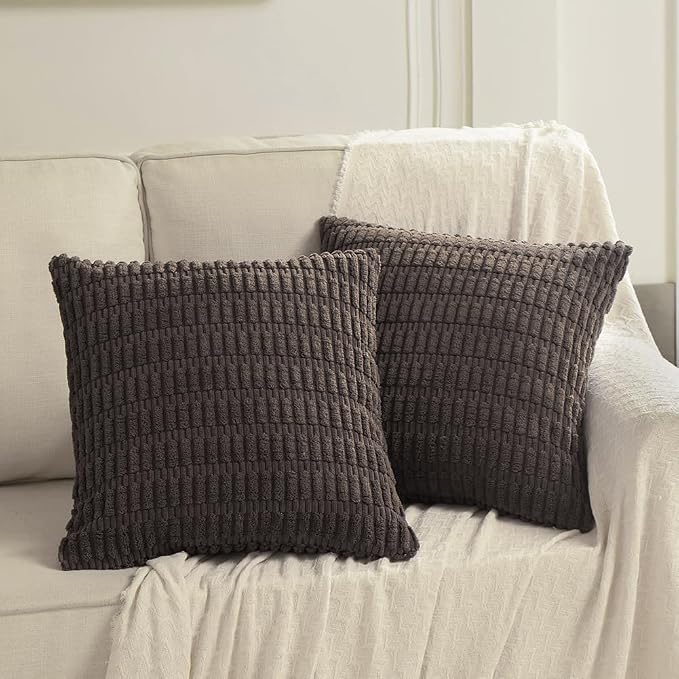 Fancy Homi 4 Packs Boho Dark Brown Decorative Throw Pillow Covers 14x14 Inch - Image 6