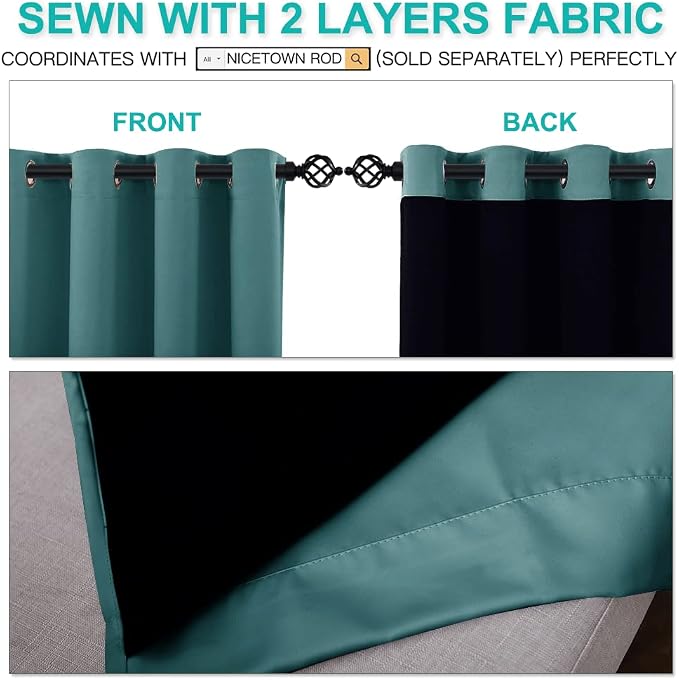 NICETOWN Small 100% Blackout Curtains - Image 5