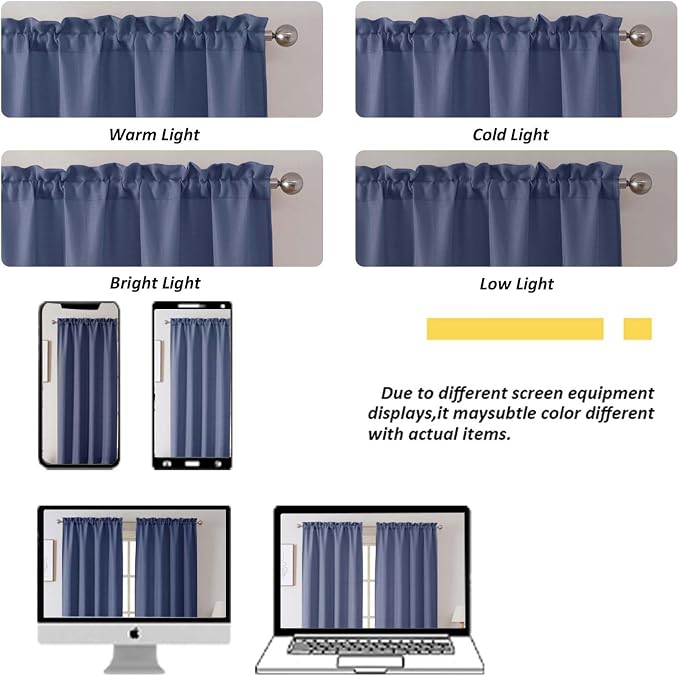 Chyhomenyc Blue Short Curtain Valance - Image 4