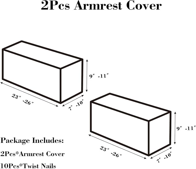 2Pcs Couch Arm Covers, Armrest Cover - Image 2