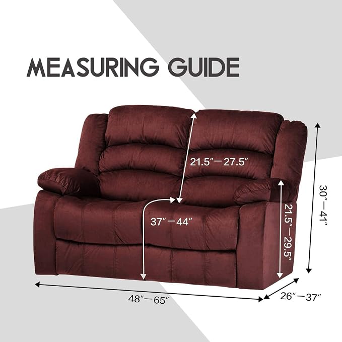 ULTICOR Reclining Love Seat Slipcover, 6-Piece Velvet Stretch Loveseat - Image 7