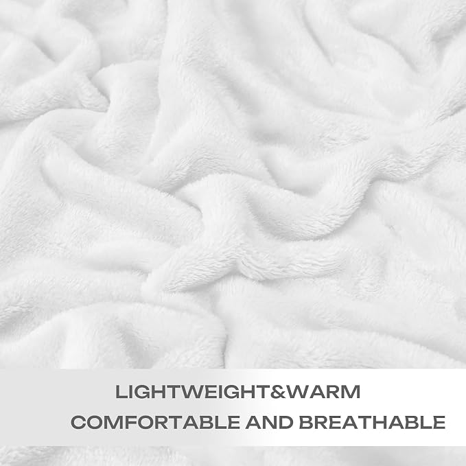 JIAHANNHA Fleece Blanket White Throw Blankets - Image 4