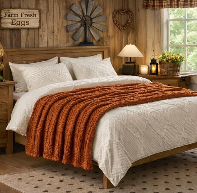 50x70 Inch Rust Throw Blanket - Image 6