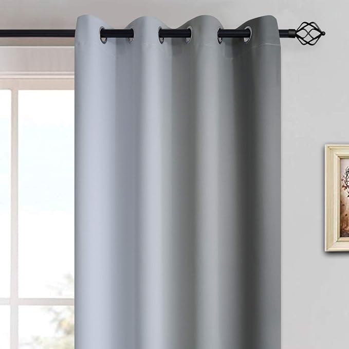 Yakamok Light Blocking Ombre Curtains, Room Darkening Grommet Window Drapes - Image 3