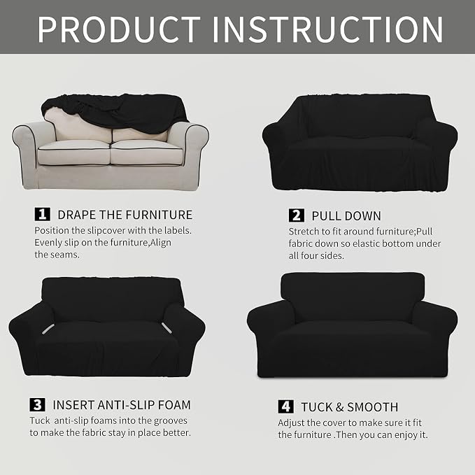 Easy-Going Stretch Oversized Chair Sofa Slipcover 1-Piece Couch Sofa Cover - Image 6