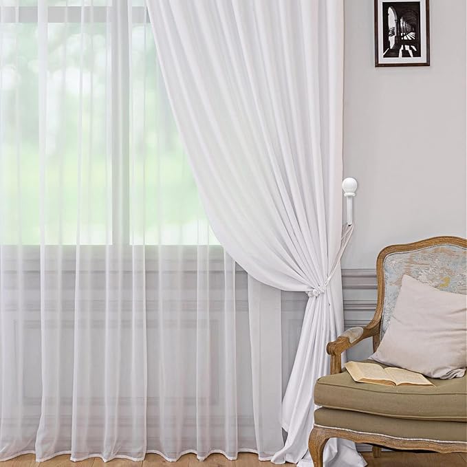 Sumnacon Set of 2 Decorative Curtain Holdbacks, Wall Mounted Aluminum Alloy - Image 6