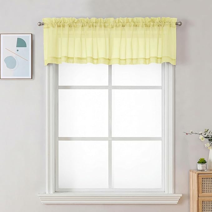 Chyhomenyc Sheer Valances for Windows by Chyhomenyc