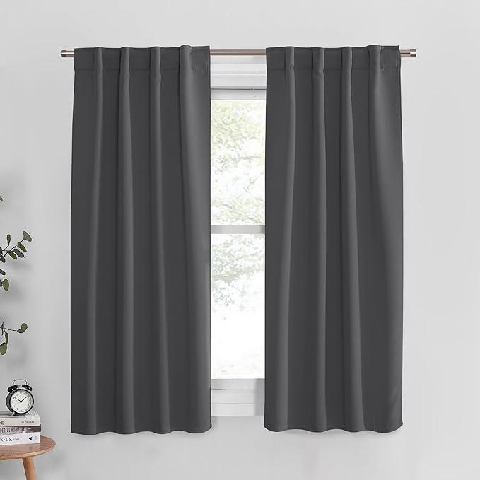 Pony Dance Blackout Curtains Thermal Insulated Window Treatment Panels Room by PONYDANCE