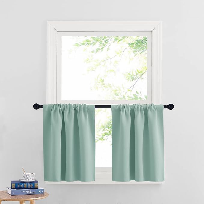 RYB HOME Cafe Blackout Curtains 24 inch Length, RV Curtains by RYBHOME