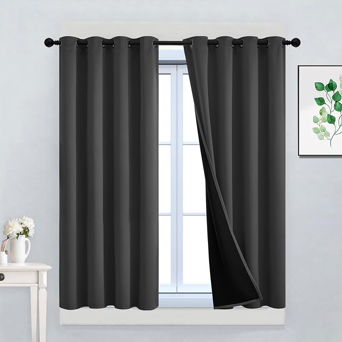 Yakamok 100% Blackout Curtains, 2 Thick Layers Thermal Insulated Total Blackout by Yakamok