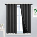 Yakamok 100% Blackout Curtains, 2 Thick Layers Thermal Insulated Total Blackout by Yakamok
