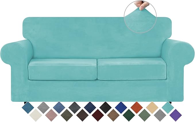 WEERRW Velvet Couch Covers for 2 Cushion Couch Sofa by WEERRW