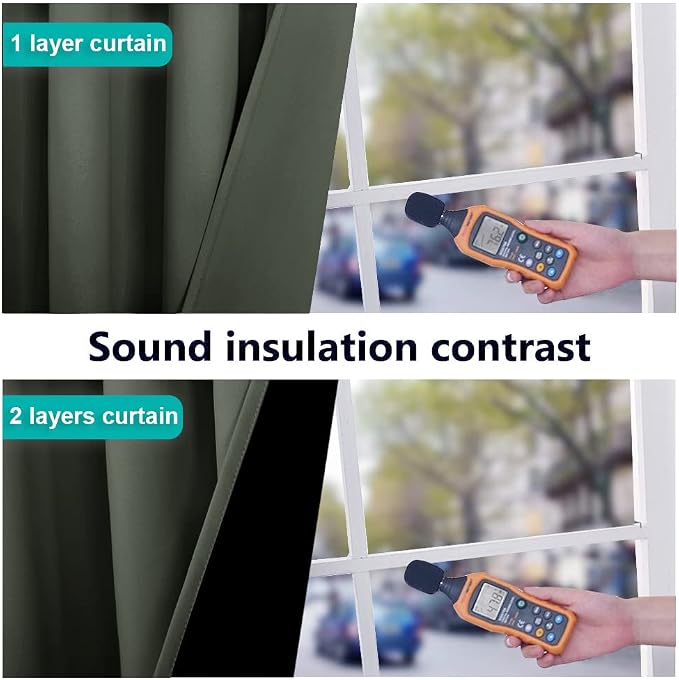 NICETOWN 100% Blackout Window Curtain Panels, Full Light Blocking Drapes - Image 4