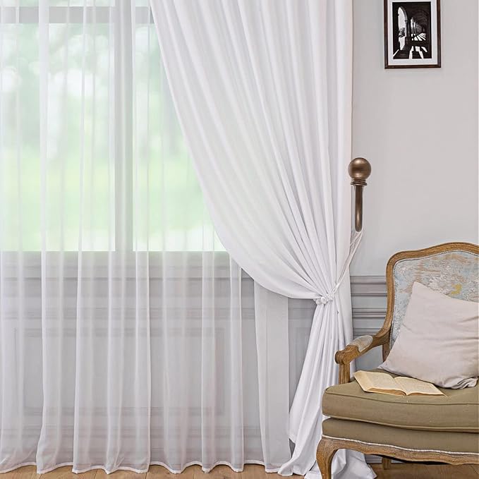 Sumnacon Set of 2 Decorative Curtain Holdbacks, Wall Mounted Aluminum Alloy - Image 6