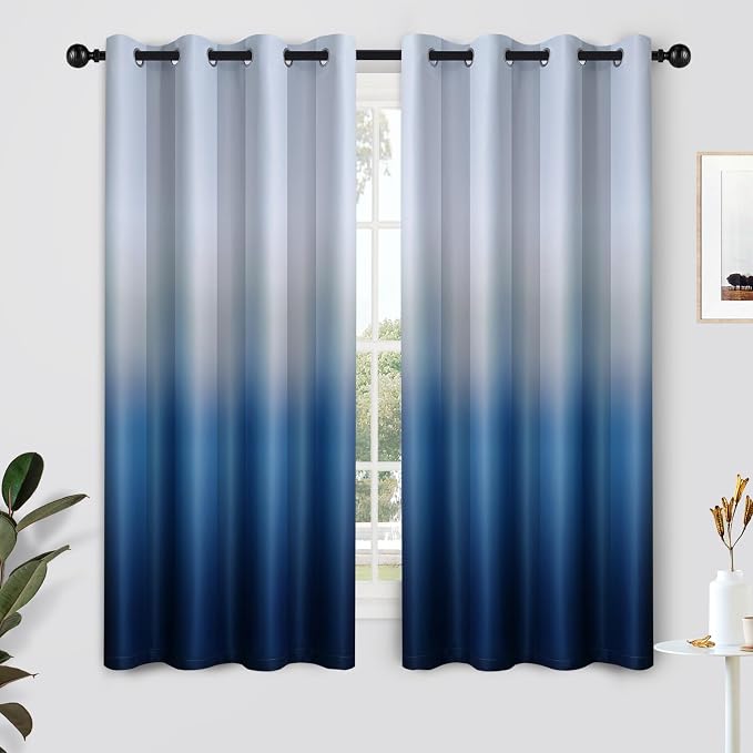 SimpleHome Ombre Curtains 52 x 63 Inch by SimpleHome