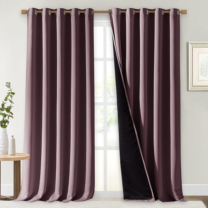 NICETOWN Dry Rose 100% Blackout Curtains by NICETOWN
