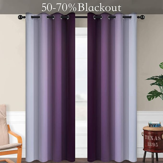 SimpleHome Ombre Room Darkening Curtains - Image 2