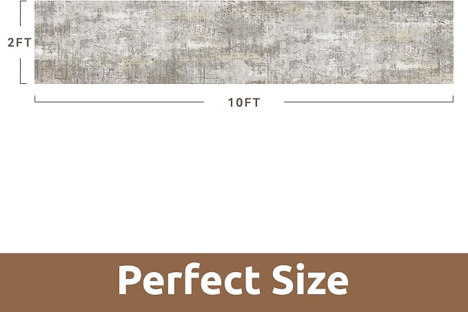 AMOAMI 2 x 10 Hallway Runner Rug Non Slip Super Soft Long Runner Rugs Machine - Image 2