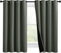 NICETOWN 100% Blackout Curtains 57 inches Long, Double-Deck Completely Blackout by NICETOWN