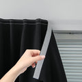 Adhesive Blackout Curtains- Self Stick Shades Window Blinds Curtains No Rod by Sovtfides