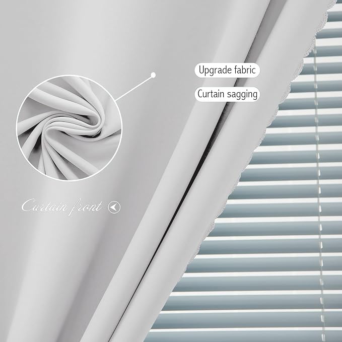 Blackout Curtains for Bedroom Sticky Curtain Blackout Window Cover Self - Image 5