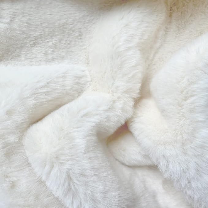 ORINOVA White Faux Rabbit Fluffy Fur Rugs - Image 6