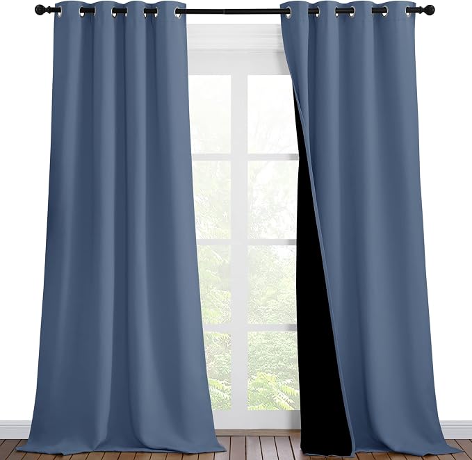 NICETOWN Insulated 100% Blackout Curtains, Noise Reducing Performance Drapes by NICETOWN