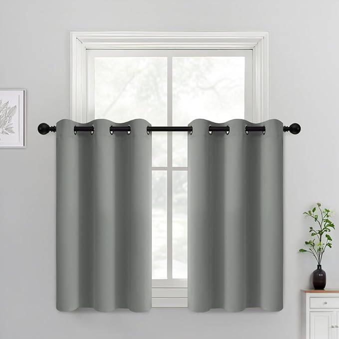 Yakamok Dove Grey Room Darking 36 Inch Length 2 Panel Sets by Yakamok