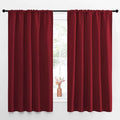 NICETOWN Christmas Burgundy Blackout Curtains and Drapes by NICETOWN