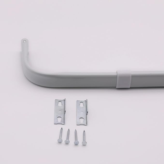 Yafa Home Fashion Heavy Duty Single Standard Adjustable Curtain Rod Hardware - Image 2
