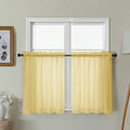 Gwine Short Kitchen Sheer Curtains 30 Inch Length by Gwine